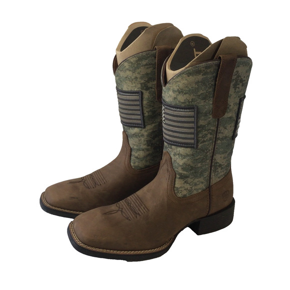 Ariat Mens Sport Patriot Western Boot Distressed Brown Sage Camo Size 8.5 main image 9